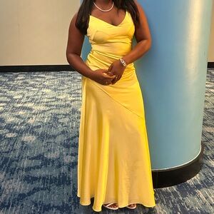 Badgley Mischka Yellow Maxi Dress